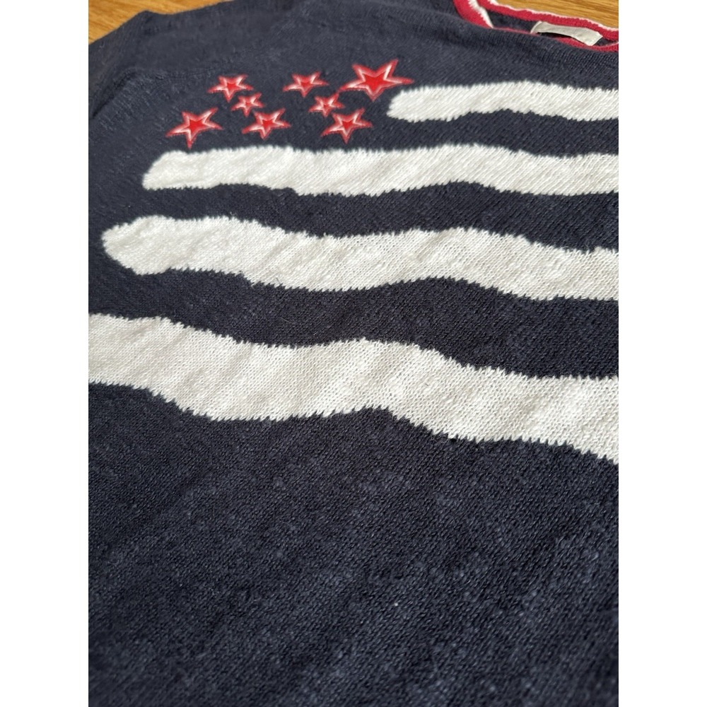 Christopher & Banks American Flag Sweater Patriotic size Small USA July 4th - Picture 8 of 11